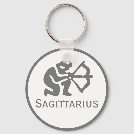 Sagittarius Zeichen des Zodiac-Designs Schlüsselanhänger (Vorderseite)
