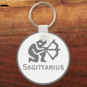 Sagittarius Zeichen des Zodiac-Designs Schlüsselanhänger (Rückseite)