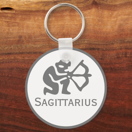 Sagittarius Zeichen des Zodiac-Designs Schlüsselanhänger (Rückseite)