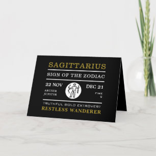 Sagittarius Zeichen des Zodiaks, Astrologische Kar Karte
