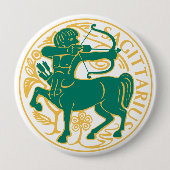 Sagittarius Zeichen des Zodiaks auf Button (Vorderseite)