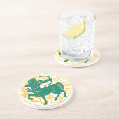 Sagittarius Zeichen des Zodiaks auf einem Unterset Getränkeuntersetzer (Seite)