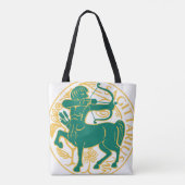 Sagittarius Zeichen des Zodiaks auf Tasche (Rückseite)