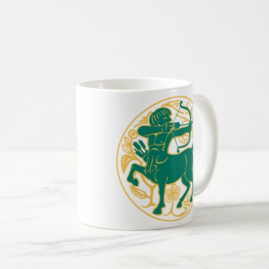 Sagittarius-Zeichen Kaffeetasse (VorderseiteRechts)