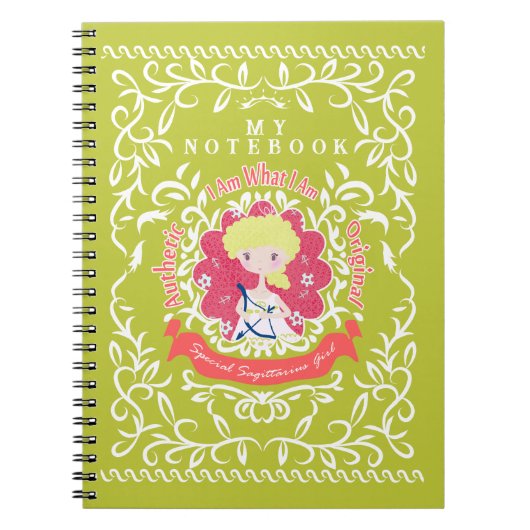 Sagittarius-Zeichen. Notizbuch Notizblock (Vorderseite)