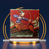 Sagittarius Zodiac 15. Jahrhundert Mittelalterlich Fliese