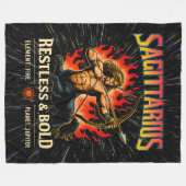 Sagittarius Zodiac 80's Rock Band Inspiriert Fleecedecke (Vorderseite (Horizontal))