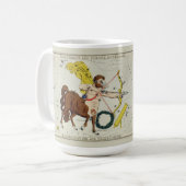 Sagittarius Zodiac Antique Astronomisches Diagramm Kaffeetasse (Vorderseite Links)