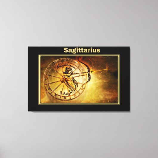 Sagittarius Zodiac Astrologie Design Leinwanddruck (Vorderseite)