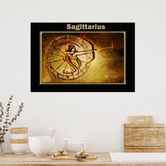 Sagittarius Zodiac Astrologie Design Poster (Küche)