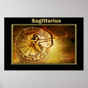 Sagittarius Zodiac Astrologie Design Poster