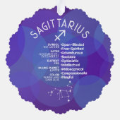 Sagittarius Zodiac Astrologie Signatur Foto Geburt Ornament Karte (Rückseite)