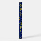 Sagittarius Zodiac+Astrologie Symbole Ptn Gld+Blue iPhone Hülle (Rechte Seite)