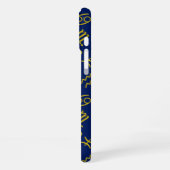 Sagittarius Zodiac+Astrologie Symbole Ptn Gld+Blue iPhone Hülle (Linke Seite)