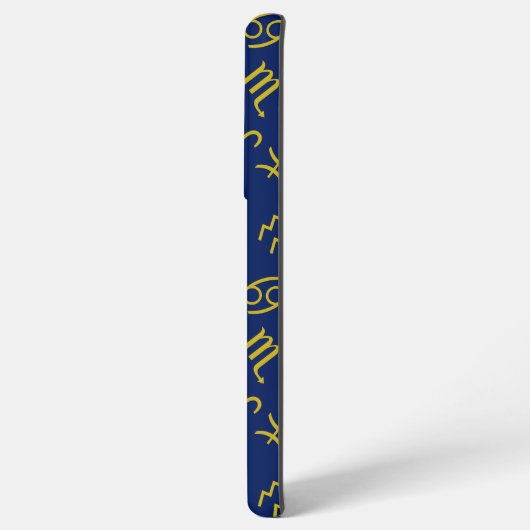 Sagittarius Zodiac+Astrologie Symbole Ptn Gld+Blue Samsung Galaxy Hülle (Linke Seite)