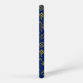 Sagittarius Zodiac+Astrologie Symbole Ptn Gld+Blue Samsung Galaxy Hülle (Rechte Seite)