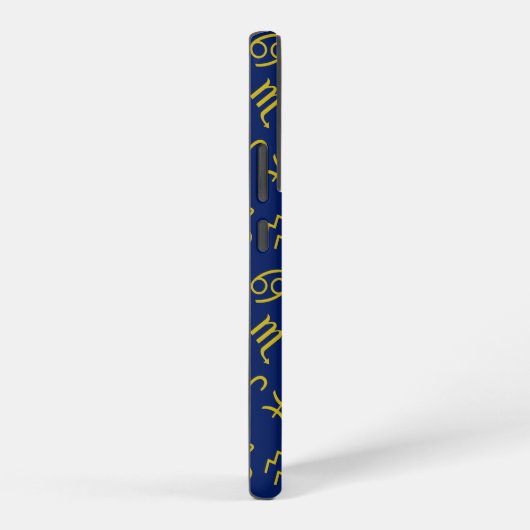 Sagittarius Zodiac+Astrologie Symbole Ptn Gld+Blue Samsung Galaxy Hülle (Rechte Seite)