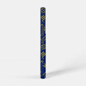 Sagittarius Zodiac+Astrologie Symbole Ptn Gld+Blue Samsung Galaxy Hülle (Rechte Seite)