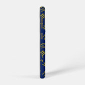 Sagittarius Zodiac+Astrologie Symbole Ptn Gld+Blue Samsung Galaxy Hülle (Rechte Seite)