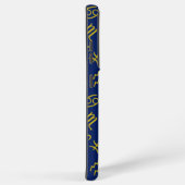 Sagittarius Zodiac+Astrologie Symbole Ptn Gld+Blue Samsung Galaxy Hülle (Rechte Seite)