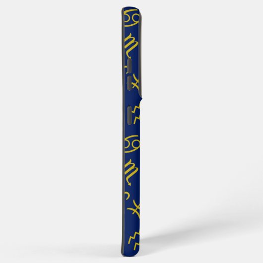 Sagittarius Zodiac+Astrologie Symbole Ptn Gld+Blue Samsung Galaxy Hülle (Rechte Seite)