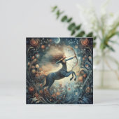 Sagittarius Zodiac Astrology Mystical Birthday Karte (Stehend Vorderseite)