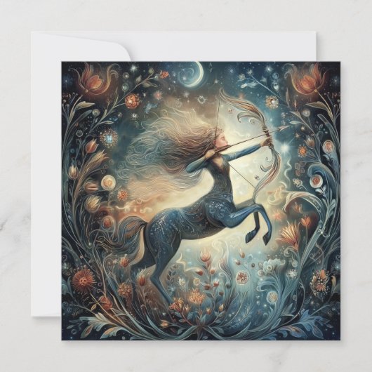Sagittarius Zodiac Astrology Mystical Birthday Karte (Vorderseite)