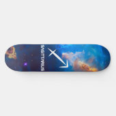 Sagittarius Zodiac Blue Skateboard (Horizontal)