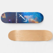 Sagittarius Zodiac Blue Skateboard (Horizontal)