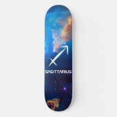 Sagittarius Zodiac Blue Skateboard (Vorderseite)
