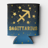 Sagittarius Zodiac Blue und Gold Can Cooler Dosenkühler (Vorderseite)