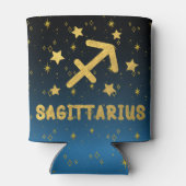 Sagittarius Zodiac Blue und Gold Can Cooler Dosenkühler (Rückseite)