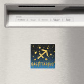 Sagittarius Zodiac Blue und Gold Magnet (In Situ (Geschirrspüler))