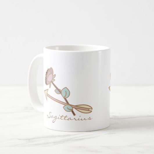 Sagittarius Zodiac Boho Tasse (Vorderseite Links)