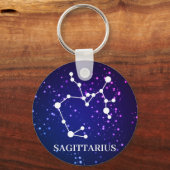 Sagittarius Zodiac Constellation Design Schlüsselanhänger (Vorderseite)