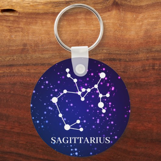 Sagittarius Zodiac Constellation Design Schlüsselanhänger (Vorderseite)