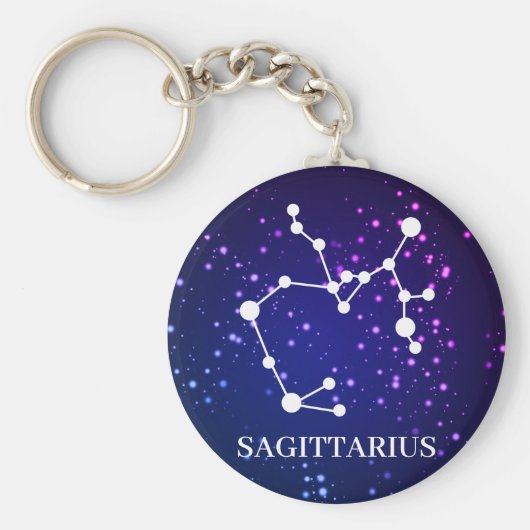 Sagittarius Zodiac Constellation Design Schlüsselanhänger (Vorne)