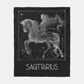 Sagittarius Zodiac Constellation Fleece Blanket (Vorderseite)