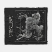 Sagittarius Zodiac Constellation Fleece Blanket (Vorderseite (Horizontal))