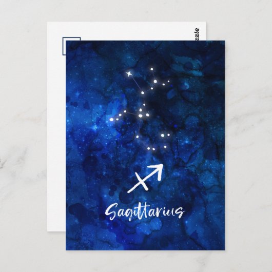 Sagittarius Zodiac Constellation Galaxy Celestial Postkarte (Vorne/Hinten)