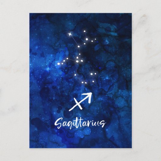 Sagittarius Zodiac Constellation Galaxy Celestial Postkarte (Vorderseite)