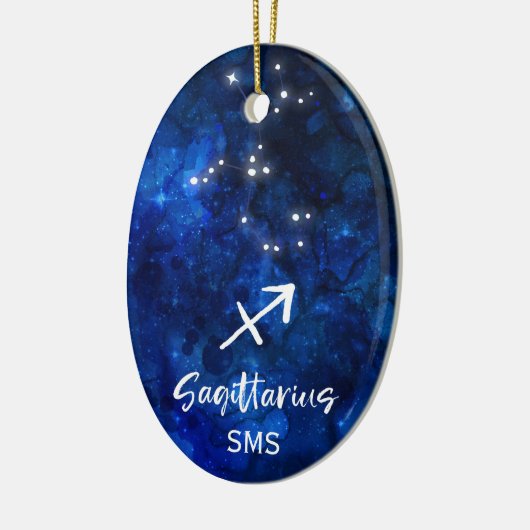 Sagittarius Zodiac Constellation Galaxy Monogram Keramik Ornament (Links)