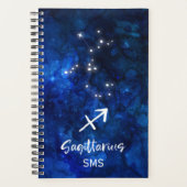 Sagittarius Zodiac Constellation Galaxy Monogram Planer (Vorderseite)