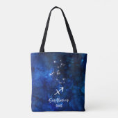 Sagittarius Zodiac Constellation Galaxy Monogram Tasche (Rückseite)