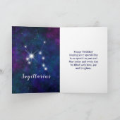 Sagittarius Zodiac Constellation Happy Birthday Karte (Innenseite)