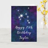 Sagittarius Zodiac Constellation Happy Birthday Karte (Gelbe Blume)