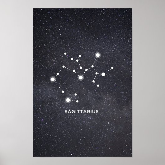 Sagittarius Zodiac Constellation Poster (Vorne)