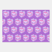 Sagittarius Zodiac Coquette Heart Birthday Cake Geschenkpapier Set (Vorderseite 2)