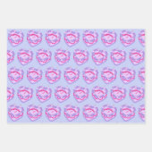 Sagittarius Zodiac Coquette Heart Birthday Cake Geschenkpapier Set (Vorderseite)