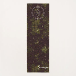 Sagittarius Zodiac Custom Lila Gold Blume Yogamatte